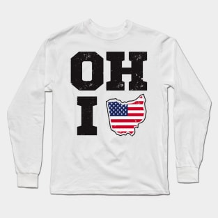 Ohio USA State Of Flag Long Sleeve T-Shirt